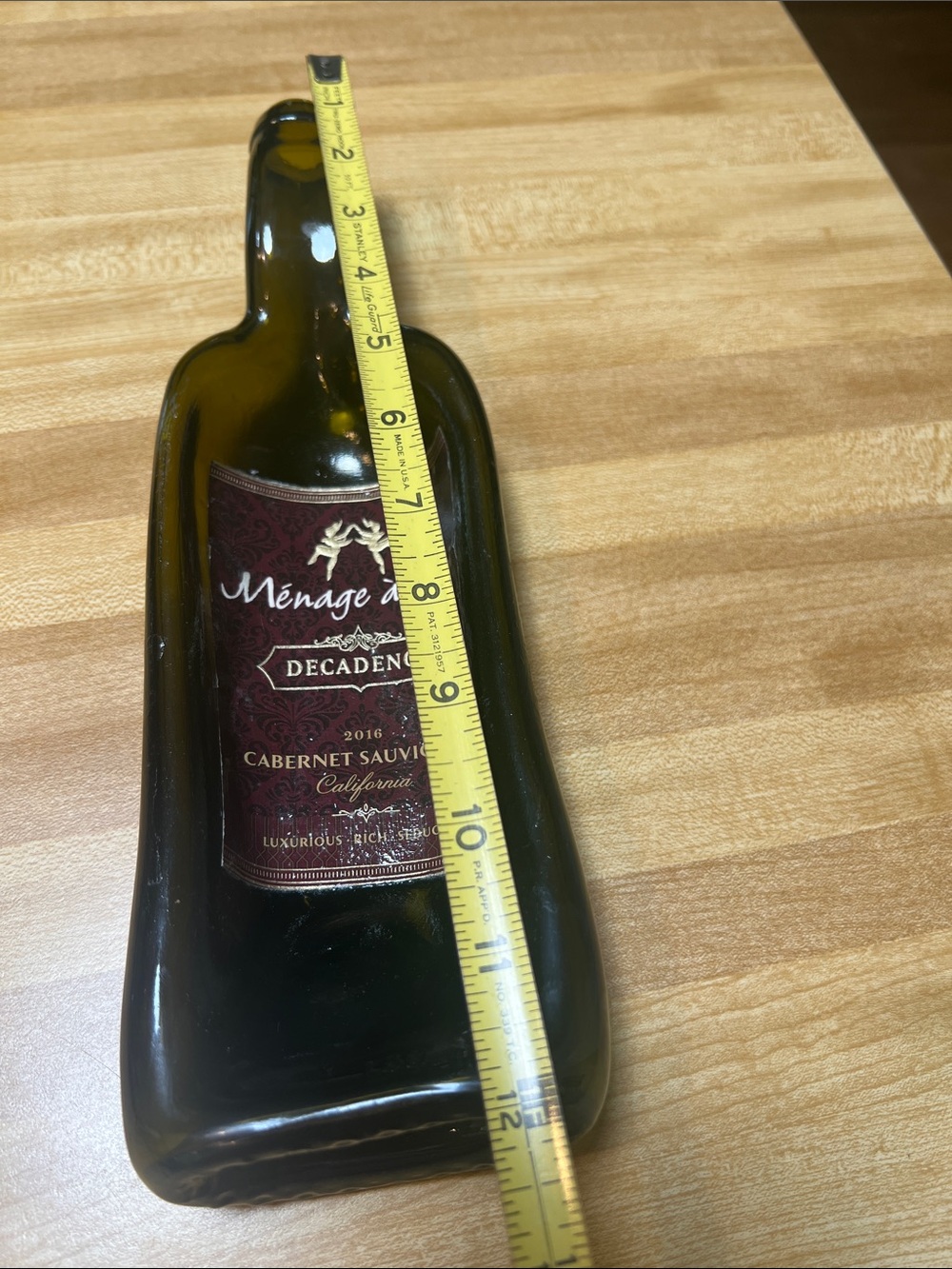 #2821*4x12”UniqueSpoon Rest: Decadence Cabernet Sauvignon - Deep Burgundy Bottle - Picture 5 of 17
